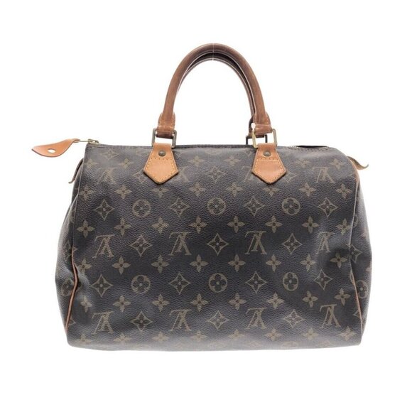 100% AuthenticLOUIS VUITTON Speedy 30 Brown Monogram Hand Bag